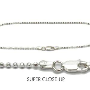 CLASSIC STERLING SILVER BEAD ANKLET. AVAILABLE IN 3 LENGTHS.